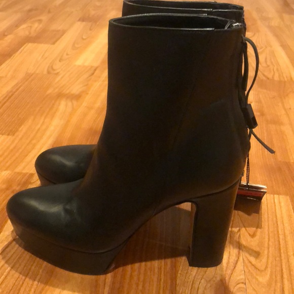 ZARA black leather bootie - Picture 5 of 5